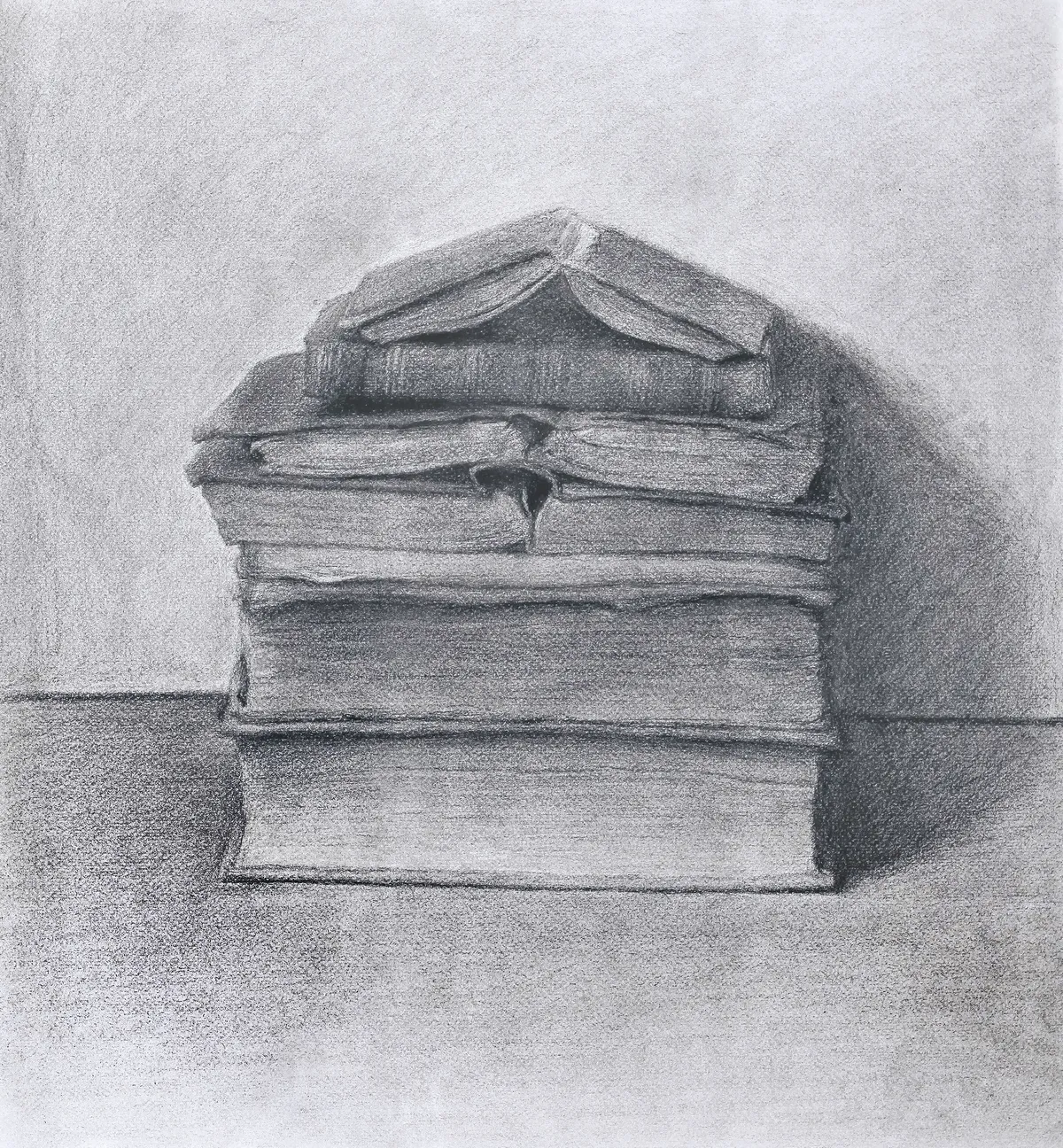 For San Lorenzo by Mursal Nazary, conte on paper, 2017